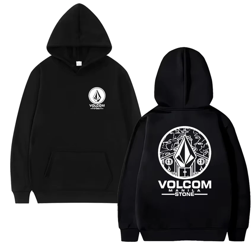 In Fashio-sudaderas con capucha para hombre y mujer, sudadera con estampado de doble cara de piedra Volcom, jerséis de manga larga Unisex, otoño e invierno