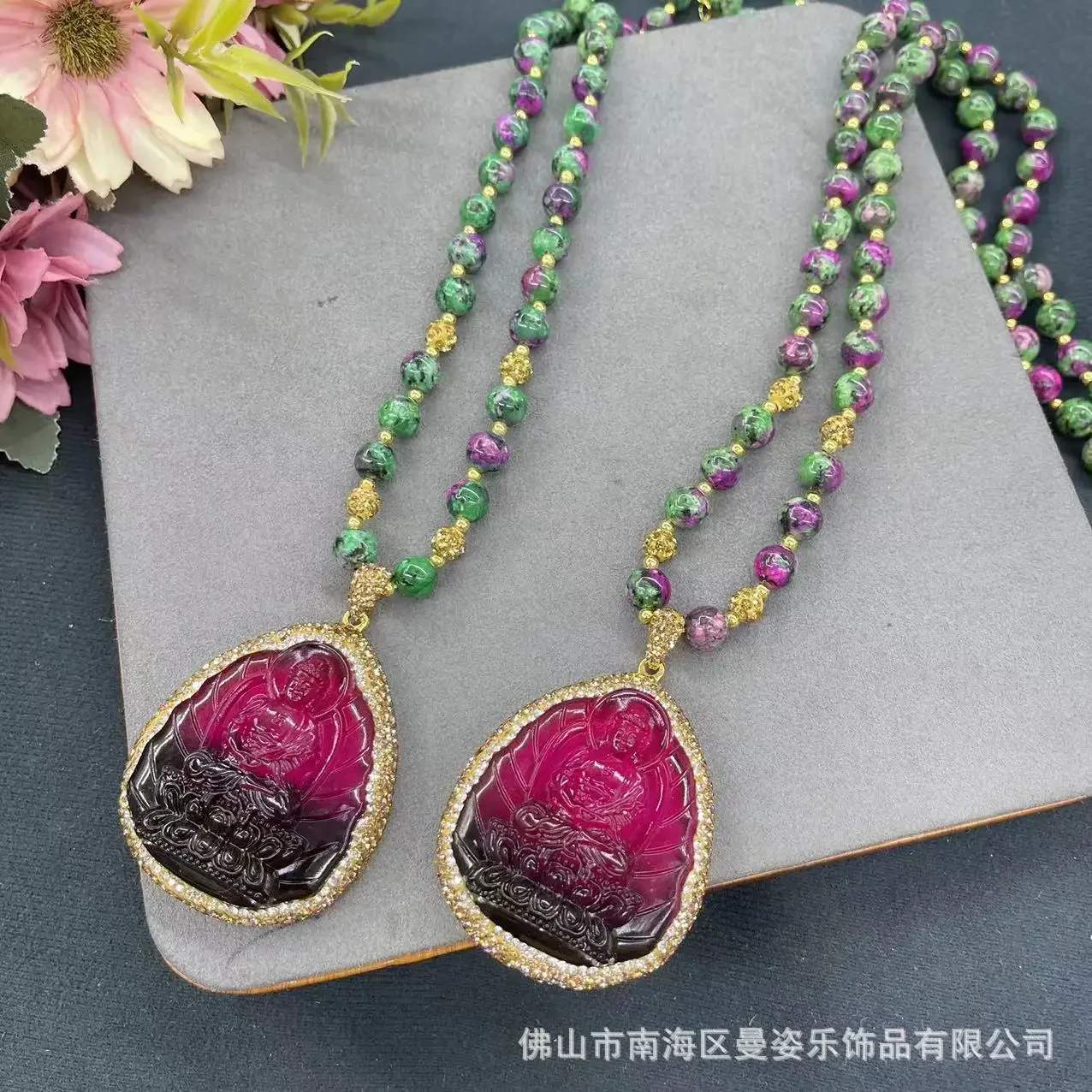 Guanyin no matter brand colored glazed sweater chain new Chinese live broadcast hot-selling necklace jewelry