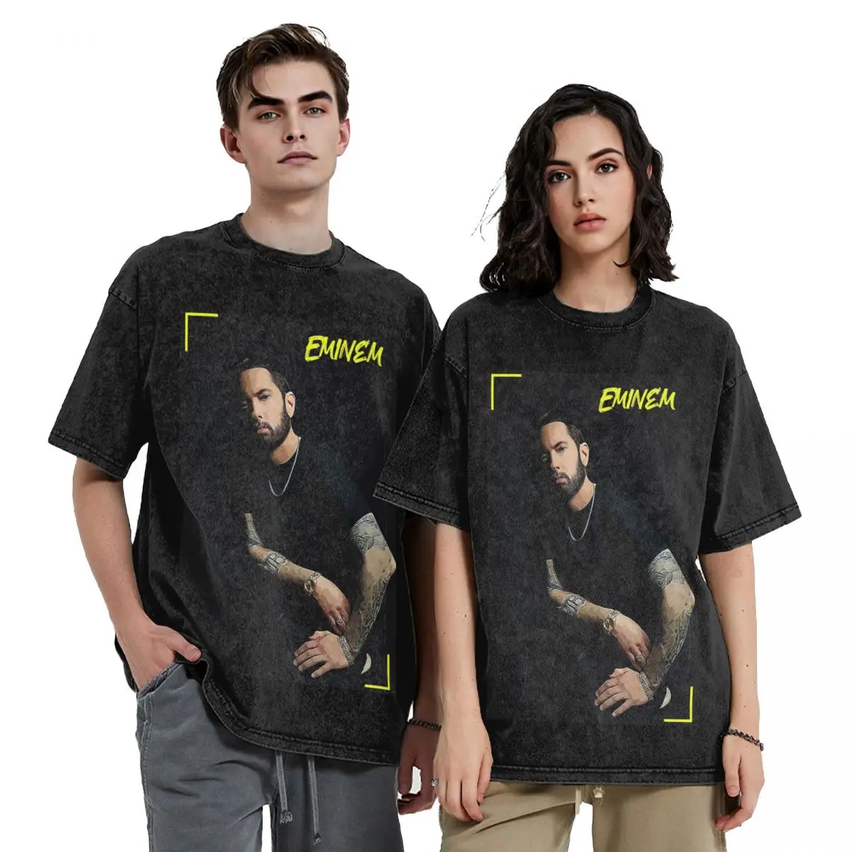 

Eminem Американская поп-музыка Хип-хоп Рэпер Хип-хоп Футболки с короткими рукавами Стираные топы Футболки Уличная футболка Винтаж для мужчин и женщин
