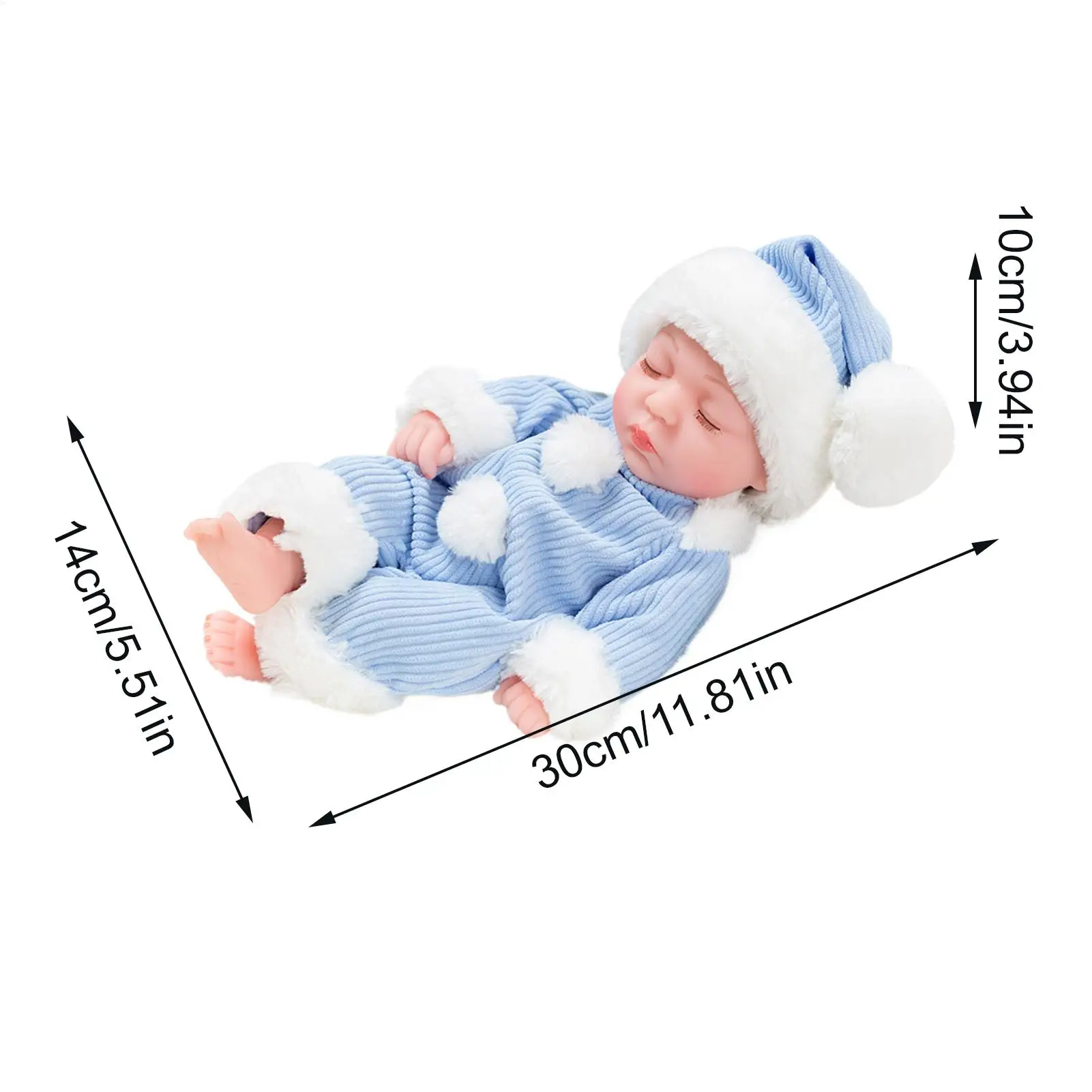 Boneca reborn macia 11.8 Polegada brinquedos reconfortantes boneca realista brinquedo para meninos meninas coletores casa apartamento quarto das crianças