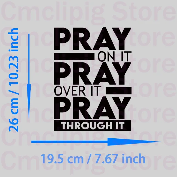 PRAY ON IT.PRAY OVER IT.PRAY THROUGH IT Clorhing stickers patches Applique for clothes DIY Sewing Decoration