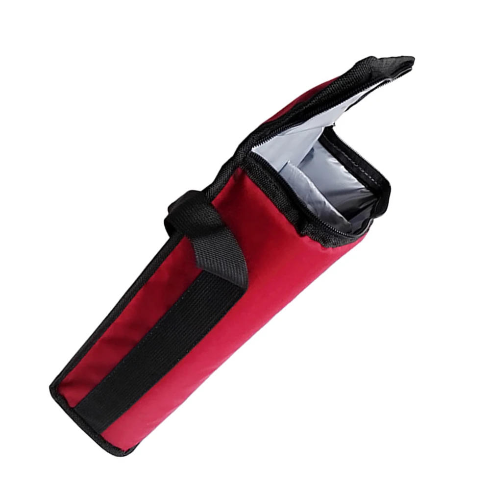 

Tote Bag Red Gift Pouch Wear-Resist Portable Bottle Holder Reusable Insulated Oxford Cloth Bag for Gift Travel Party