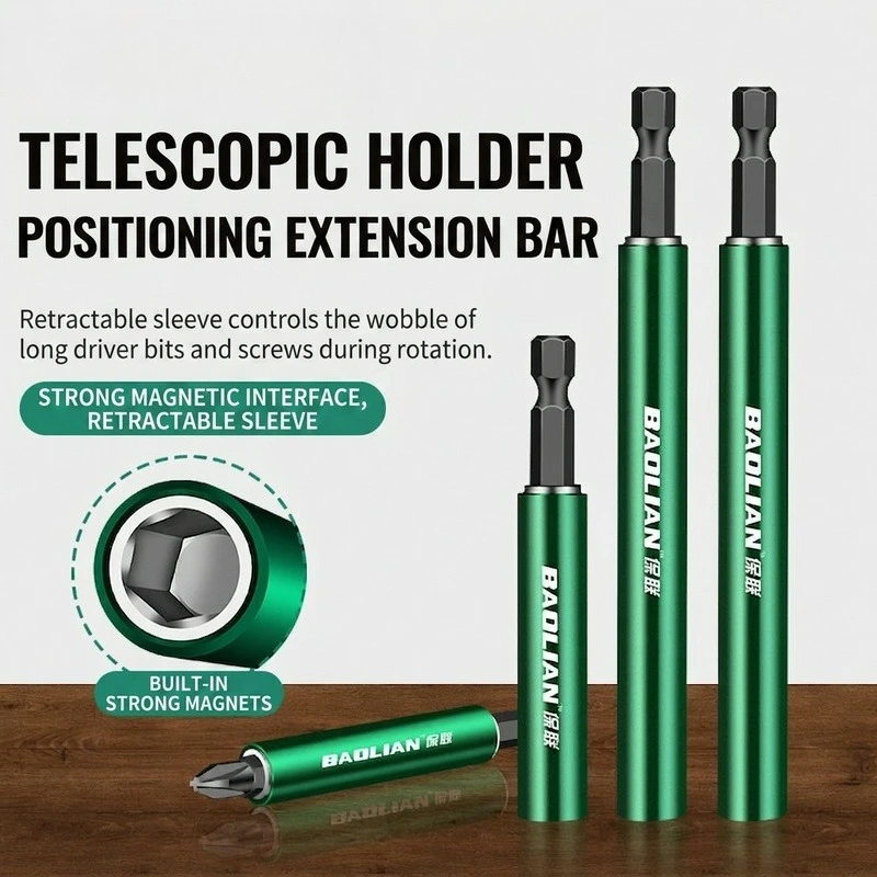 

80/120MM Angle Drill Bit Holder Magnetic Extension Black Screwdriver Impact Durable Tool Accessories Woodworking Rust Resistant
