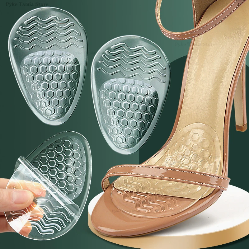 GEL Sandals Forefoot Pads High Heels Anti-wear Anti-Slip Insoles Pain Relief Foot Care Inserts Particles Massage Shoe Cushion