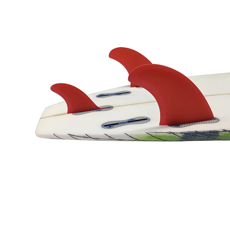 

UPSURF Double Tabs II T1 Size Fins Red Color Fiberglass Honeycomb surf Fin Good Quality Surf tri set Fins