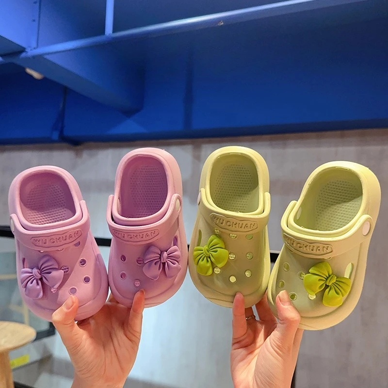 Bow Princess Children's Slippers EVA Anti slip and Odor proof Cool Slippers