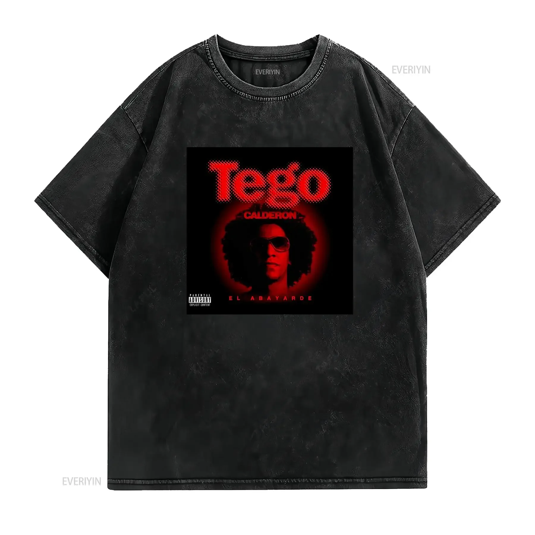 Tego Calderon El Abayarde Album T shirt size S 5XL vintage Washed Top For Everyday Wear Soft Unisex Comfortable streetwear