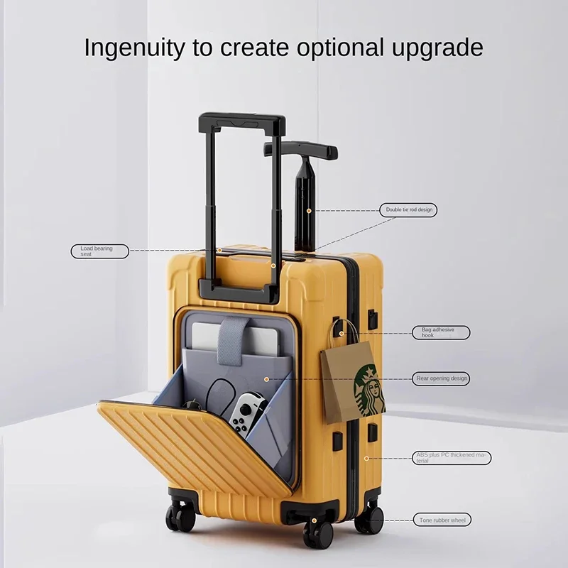 New Children's Luggage can Sit and Ride Children Travelling Suitcase 20'' Boarding Box front opening Double Trolley Case