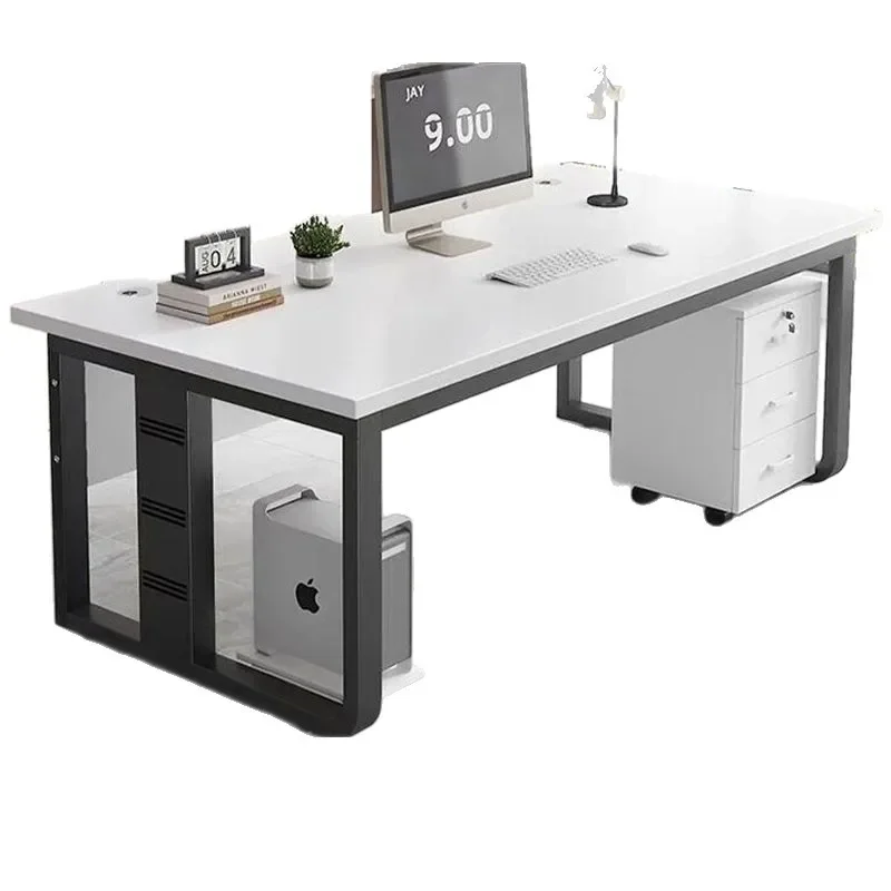 Simple Modern Boss Table & Chair Set, Single Household Computer Desk for Office Manager and Supervisor Workstation Furniture
