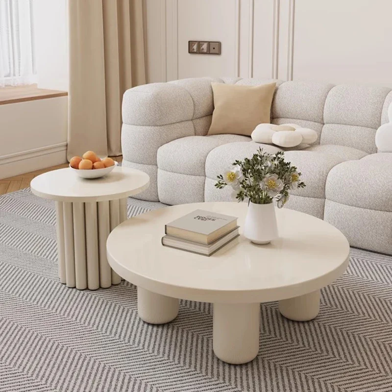 

Glam Round Coffee Tables Unique Cute Aesthetic Minimalist Side Table Modern Premium Table Basse De Salon Furniture