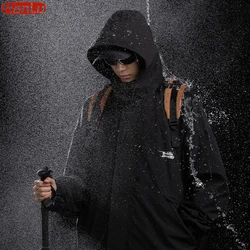 Abrigo de carga impermeable japonés para hombre, chaqueta de carga de trabajo, suelta, Estilo funcional, marca de moda, otoño e invierno, 2023