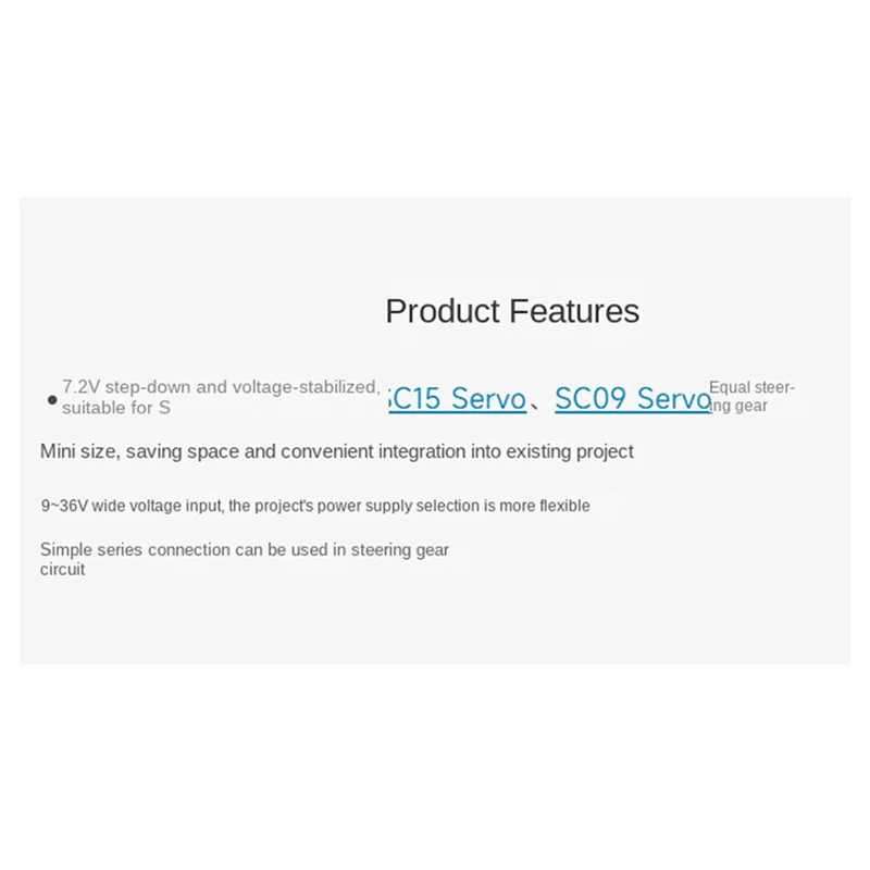 

AS96-Buck Mini Module DC BUCK Adapter 30Cm Connection Line 7.2V Buck Regulator Bus Servo Adapter For SC15 Servo SC09 Servo