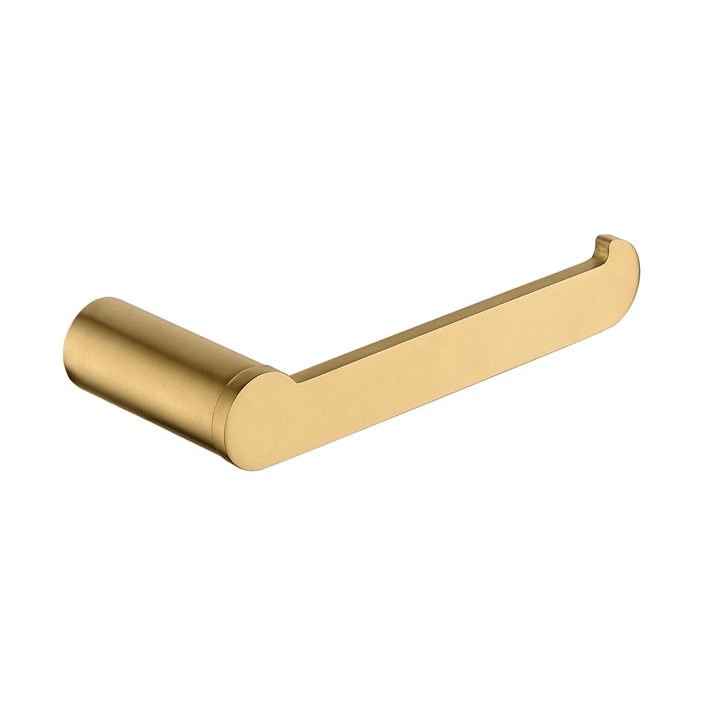 

Modern New Design Bathroom Accessories Luxury Brushed Gold Wall Mounted Brass Paper Holder
