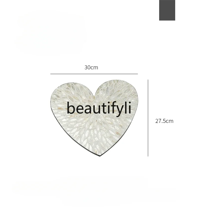 Creative love-shaped shell placemat, high-end restaurant desktop thermal insulation mat, French decorative pendulum mat