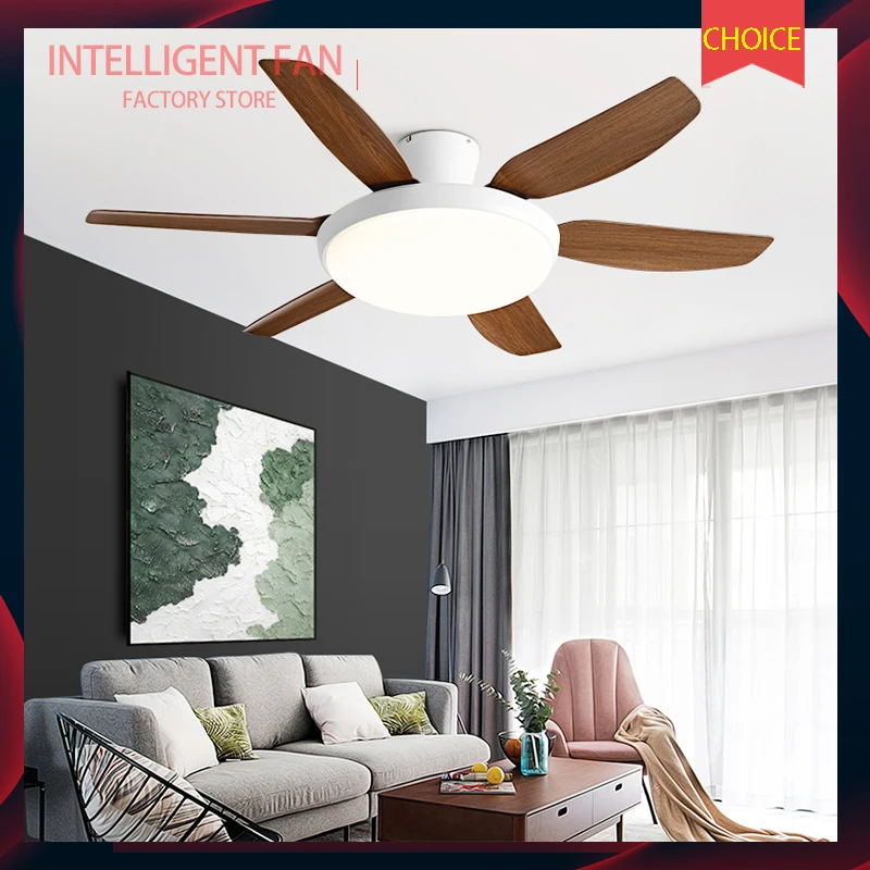 

6-blade Ceiling Fan Light,120w LED Lamp, DC Reversible Motor,Quiet＆Energy-saving＆Durable,For Living Rooms with Lighting Needs