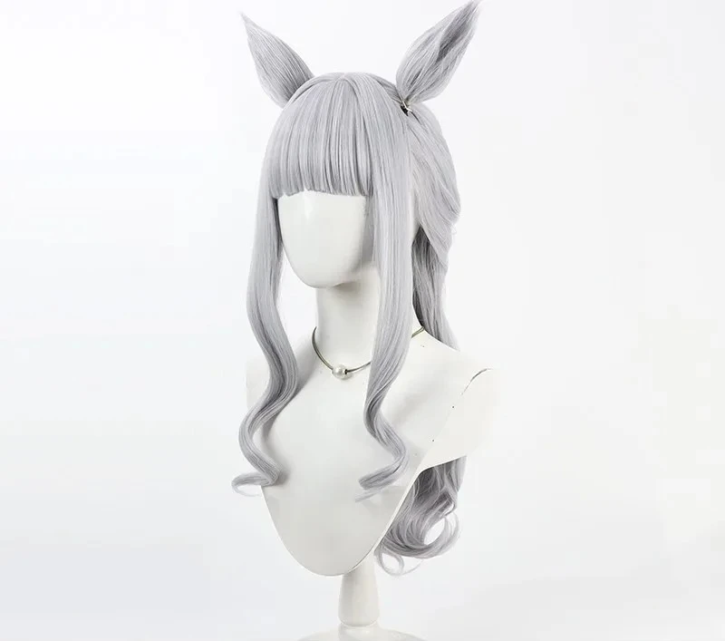 Uma Musume Pretty Derby Gold Ship Swimsuit Cosplay Wig Ears & Tail Anime Game Roleplay Party Costume Prop Wigs Synthetic Hair
