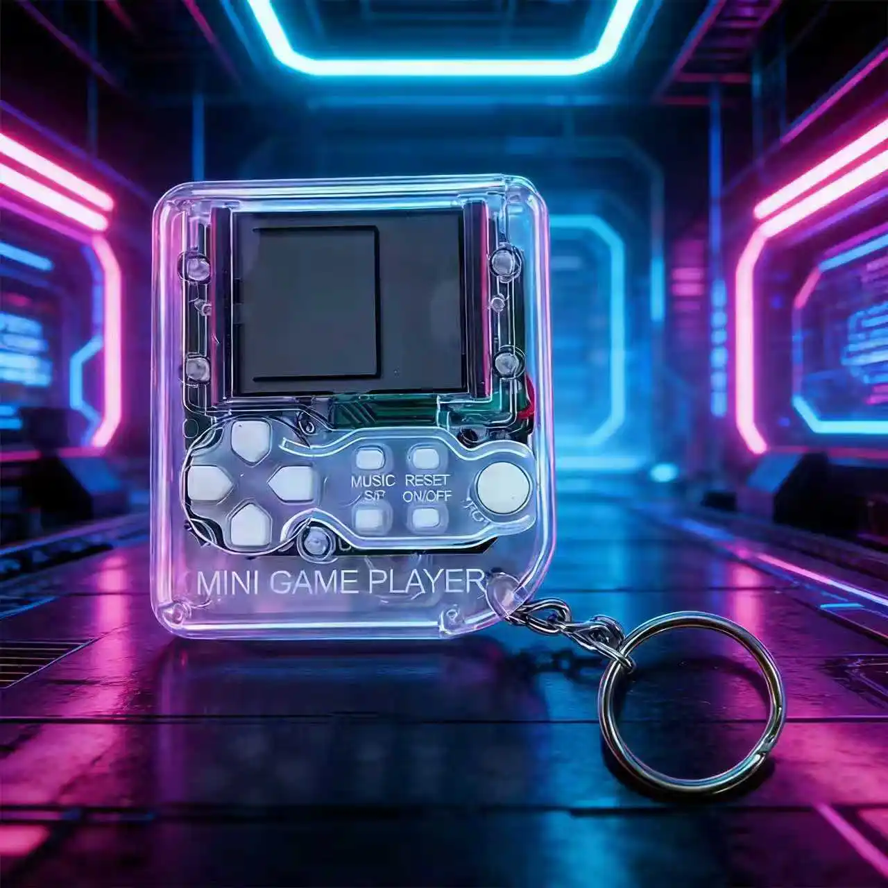 Retro Mini Handheld Game Console Keychain Classic Tetris Electronic Game Machine Portable Educational Toy For Kids Gift - view 6