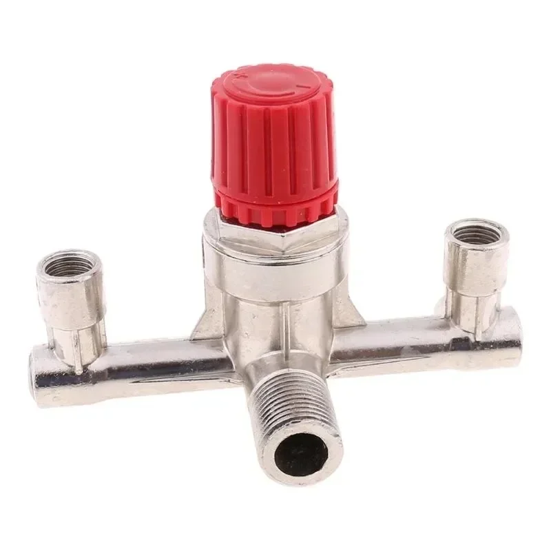 Regulator Valve Double Outlet Tube Air Compressor Switch Pressure Regulator Valve Fitting Part For Piston Air Compressor