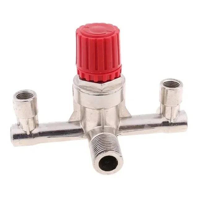 Magnetventil Regulator Valve Double Outlet Tube Air Compressor Switch Pressure Regulator Valve Fitting Part For Piston Air Compressor Pneumatik — Detail 2