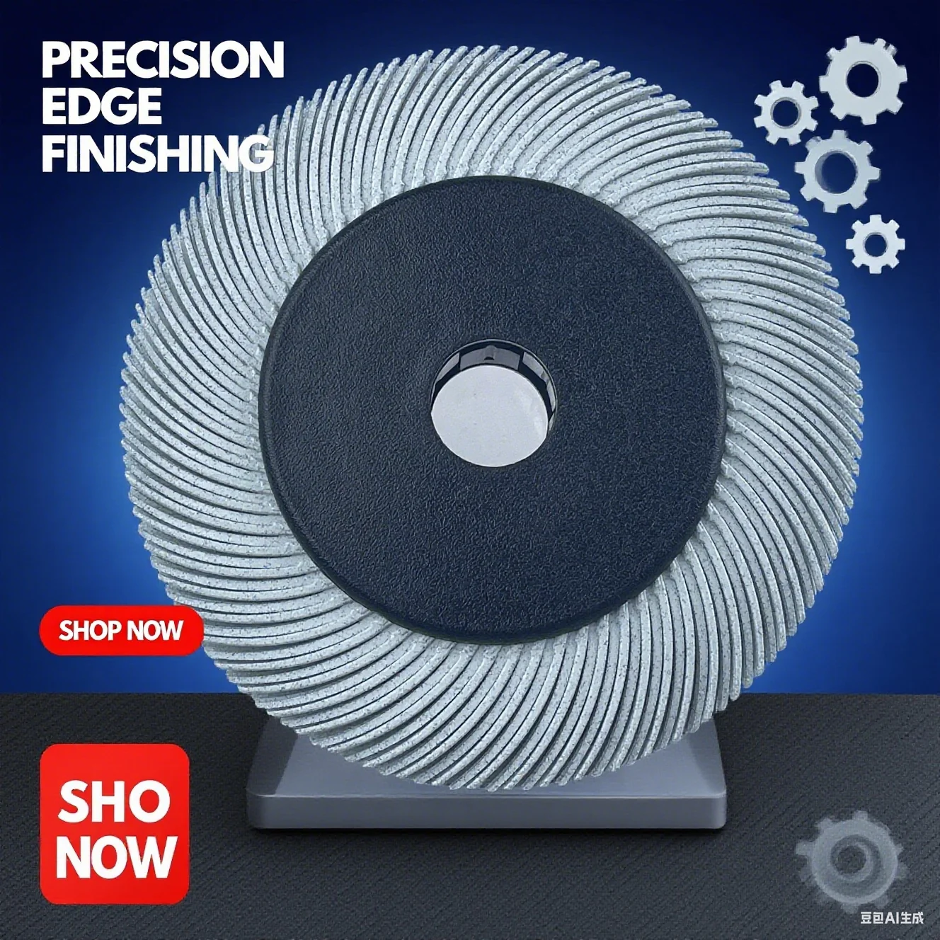 

Nice Top 6inch 120# White Radial Bristle Brush Aluminum Oxide Medium Hard for Lrregular Metal Surface of Grinding Machine Polish