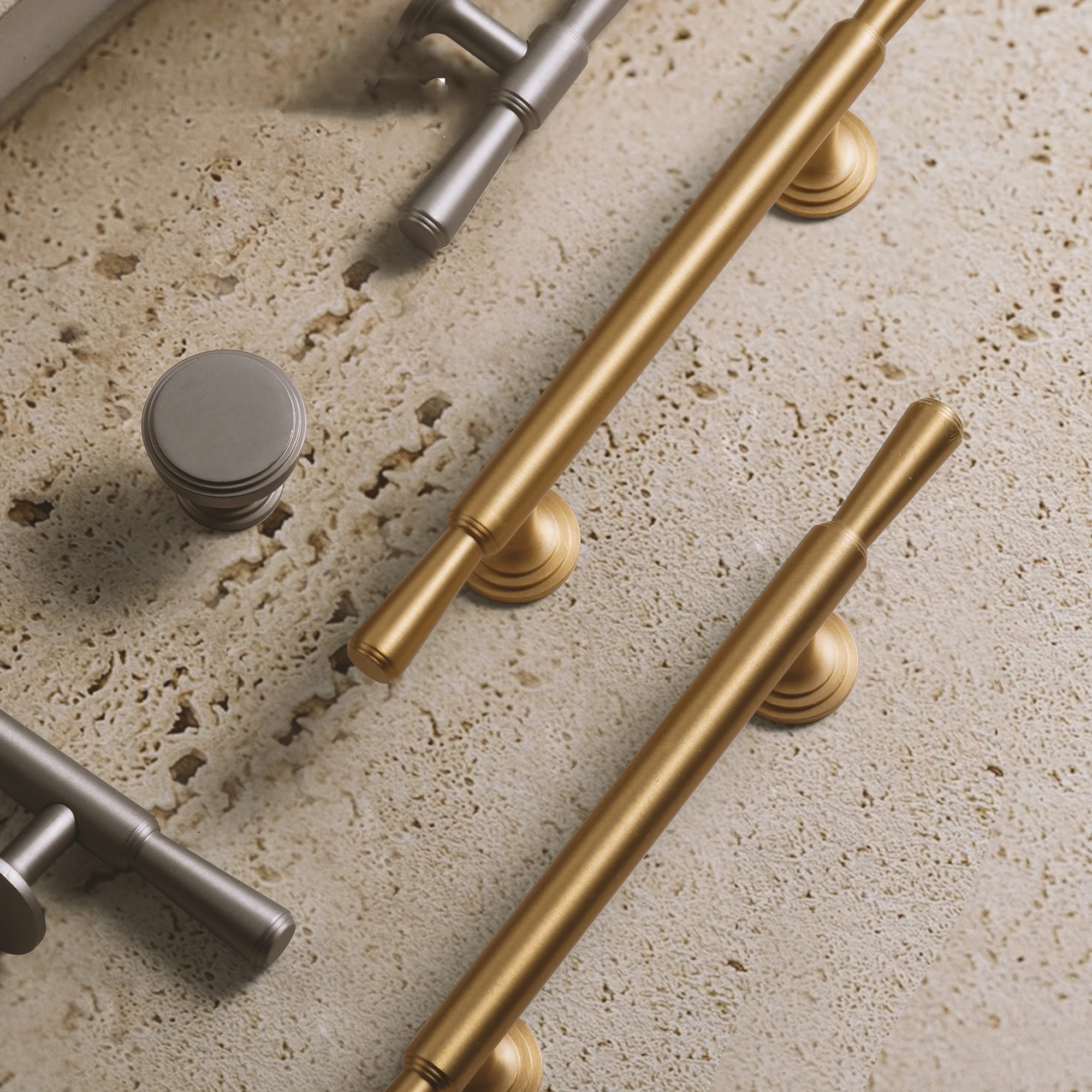 Simple Brass Furniture Handles Home Handshake Dresser Cupboard Cabinet Drawer Kitchen Accessories Shoe Box Pulls
