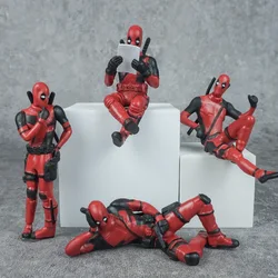 6 types Deadpool Car Home Office Marvel 8cm X-MAN Funny Cute Figure Model Toys