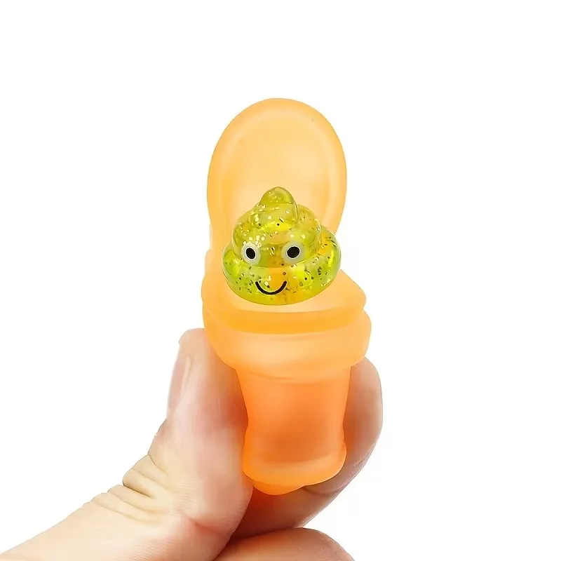 Exprimir caca de inodoro TPR suave Kawaii Mochi juguete antiestrés suave para aliviar el estrés, rallar ruidoso con estos divertidos juguetes de baño de broma para niños