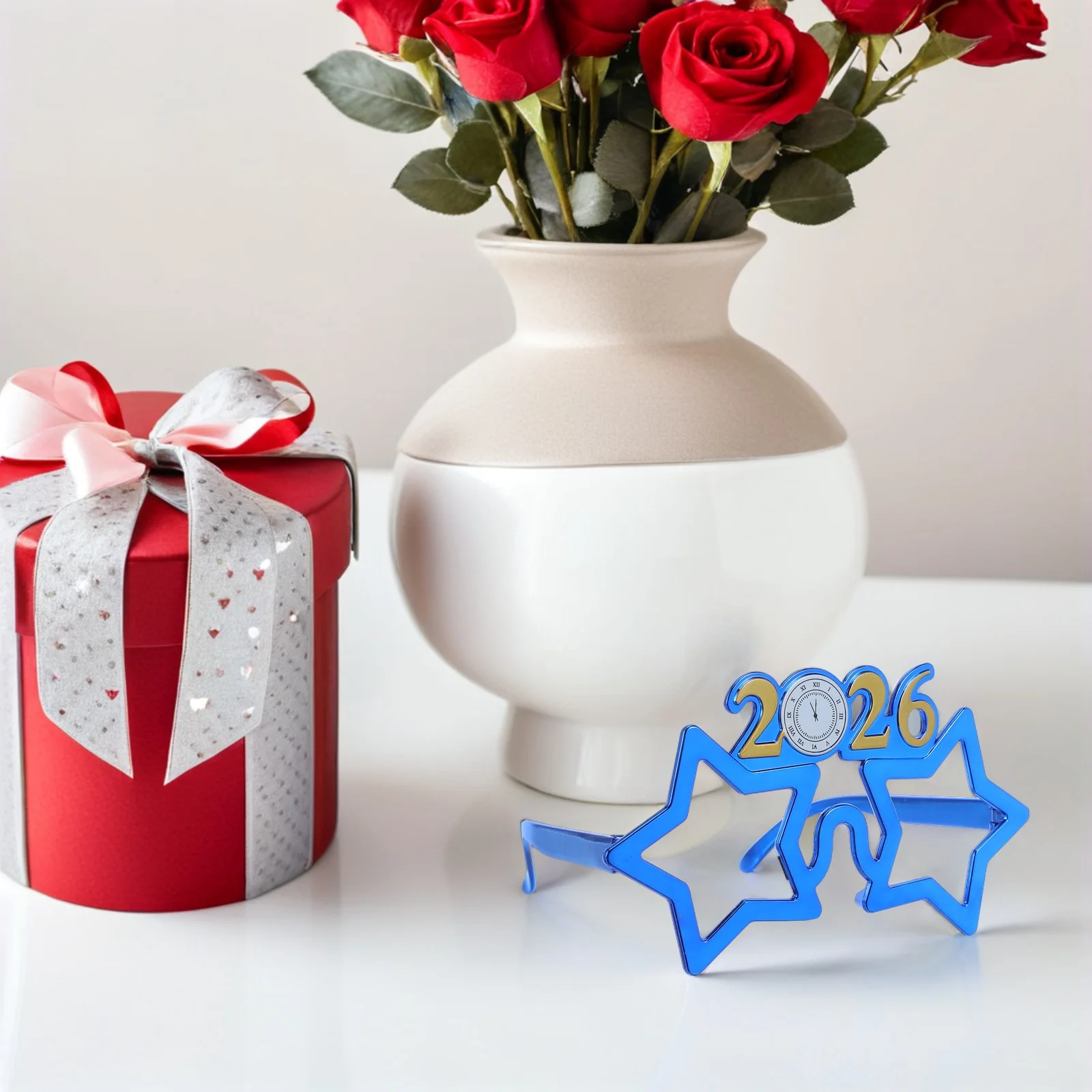 

4Pcs 2026 New Year Party Glasses Lightweight Number Eyewear Photo Props Nye Party Favors Holiday New Years Eye Glasses