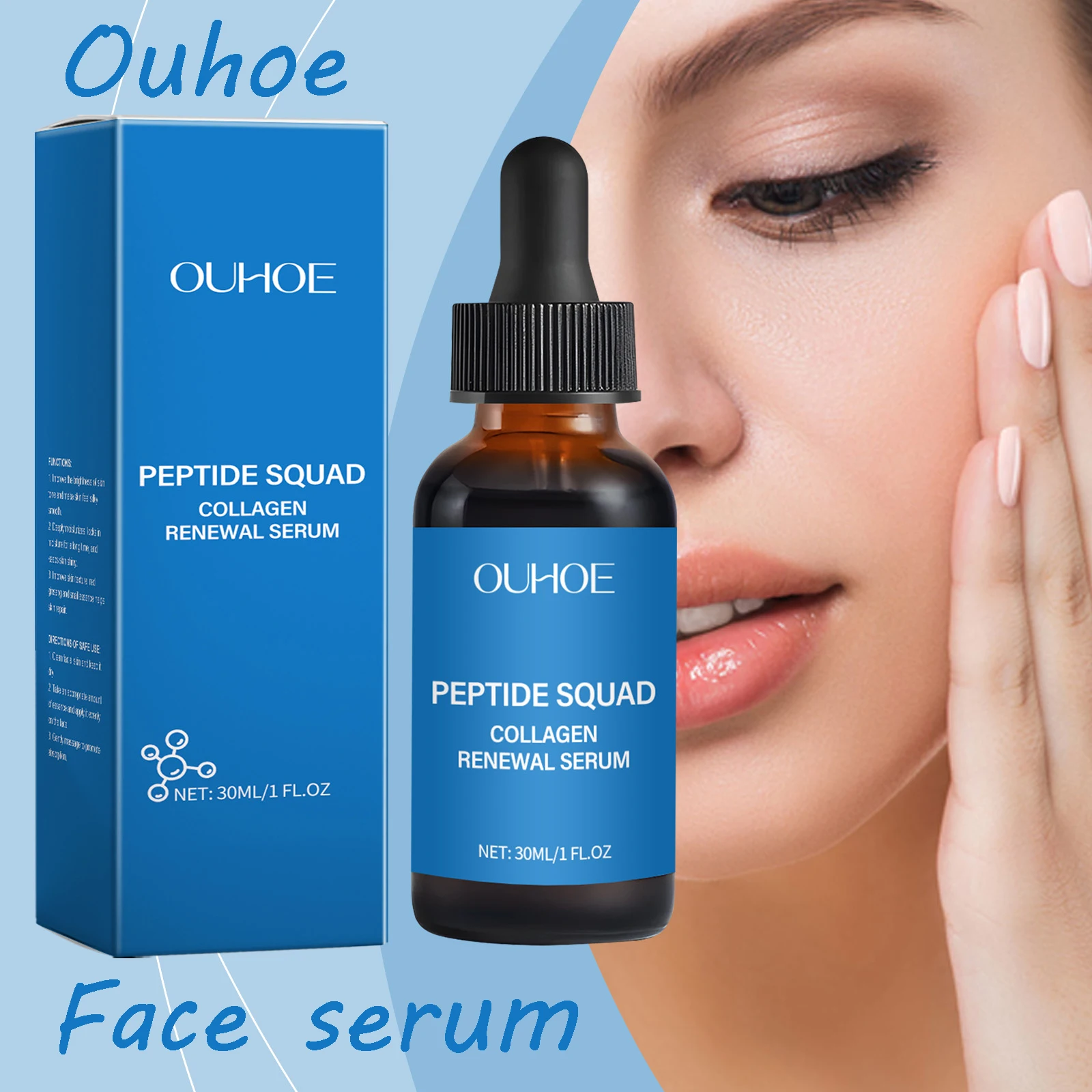 

Коллагеновая сыворотка для лица Ouhoe, увлажняющая, улучшающая твердость, выцветание, тонкие линии, повышение гладкости, лифтинг, питательная сыворотка для ухода за лицом