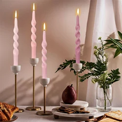 Tall Candy Color Taper Candlestick Wedding Dinner Home Decorative Conical Stick Candle Odorless Long Pole Taper Candles Gift Set