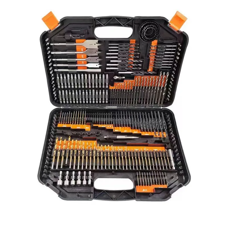 Hot Sale 246Pcs Imperial Drill Bit Set Twist Drill Wood Masonry Drill Bits Screwdriver Bits Hole Saw Kit