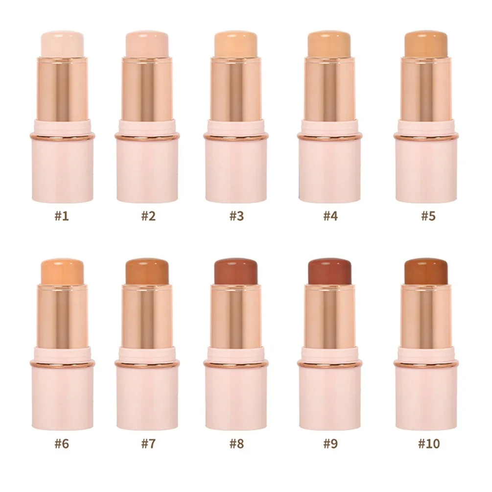Custom Logo 10-color Concealer Stick Private Label Long Lasting Waterproof Easy To Apply Natural Makeup Wholesale Pink Tube