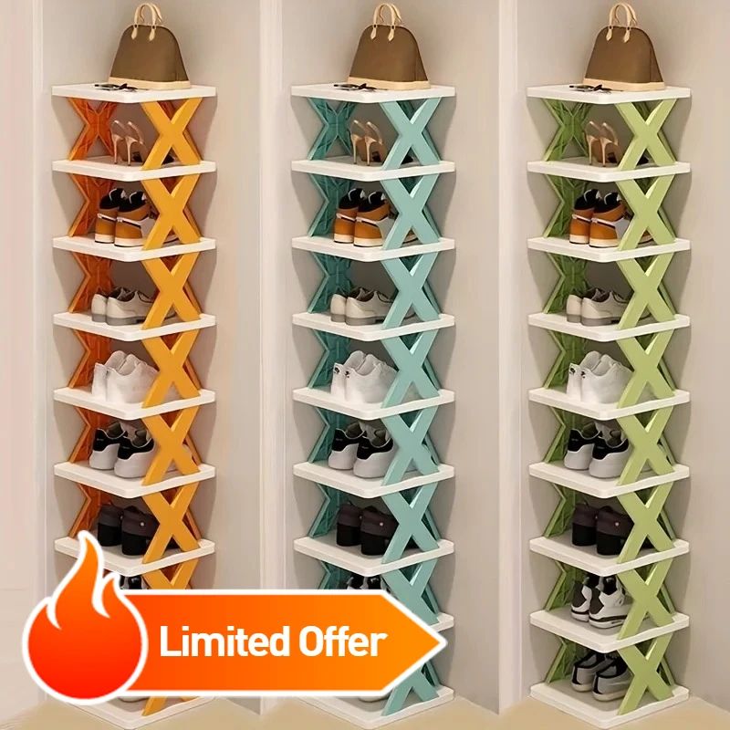 2026 New Nine-tier Shoe Rack, Space-saving Vertical Shoe Rack, High and Narrow Shoe Rack for Entranceways, Easy To Assemble