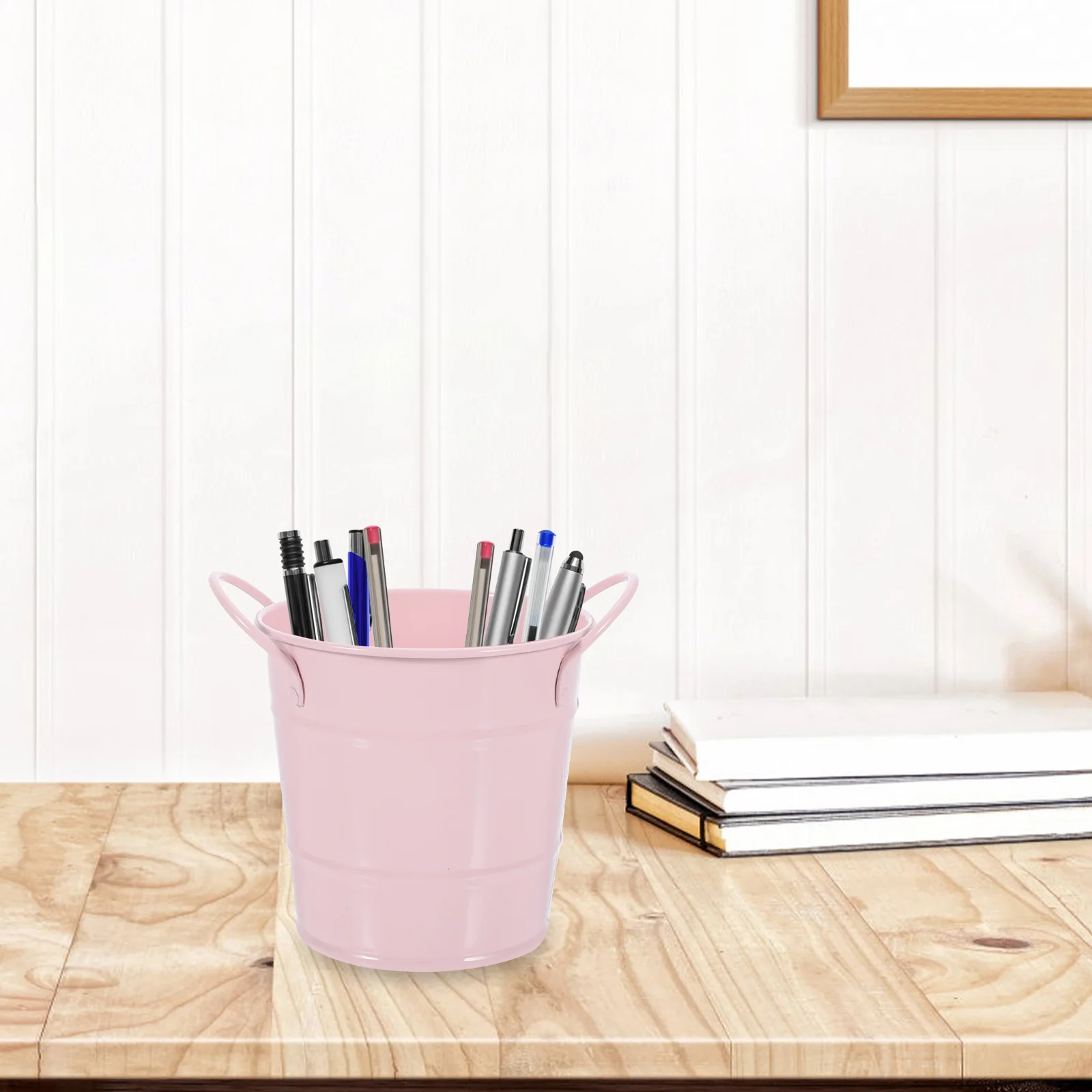 فرشاة للمكياج دلو الحديد القلم المنظم متعدد الاستخدامات سطح المكتب القرطاسية تخزين وعاء صنعة دقيقة قاعدة مستقرة ليس من السهل تشوه #1