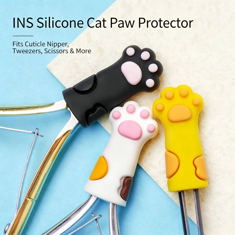 Cute Super Cute Pen Cap Protective Case Soft Silicone Cat Paw Protective Pen Cap Elementary School Kindergarten Students