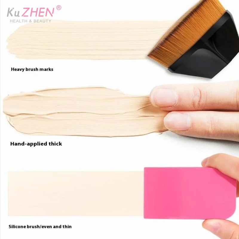 Herramienta cosmética profesional DIY, brochas de maquillaje para mascarilla facial sin fragancia reutilizables de silicona para base, corrector y polvo, 1 ud.