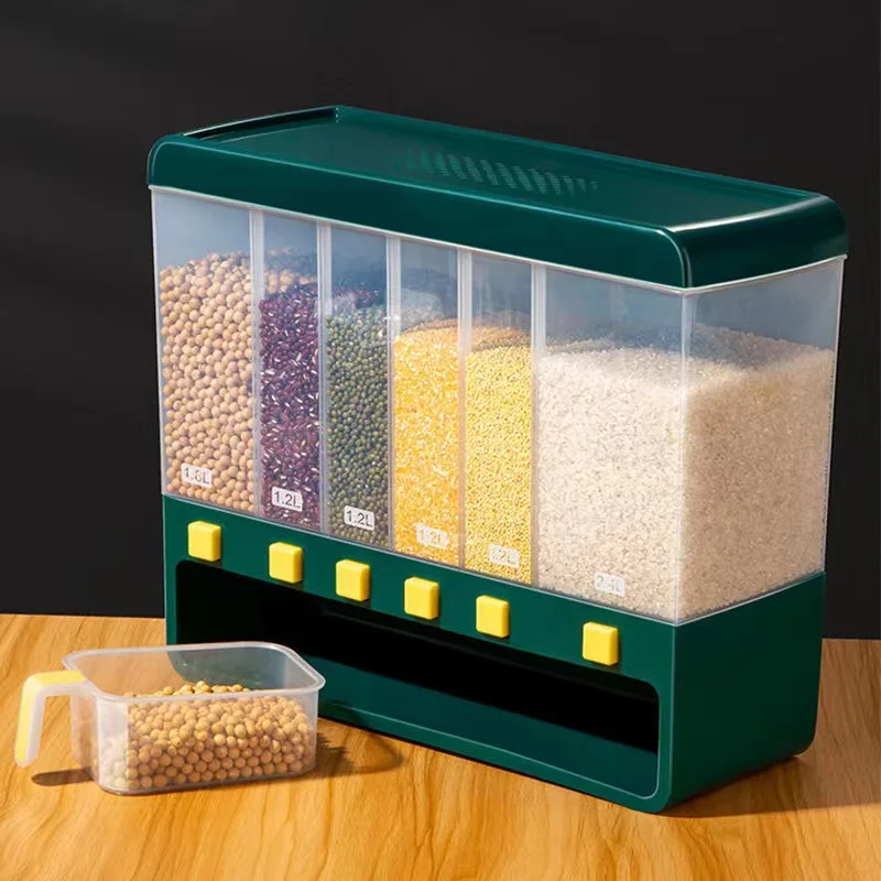 Rice Dispenser Storage Box Container Insect Moisture Proof Seal Grain Kitchen Organizer Container Box Dry Food Automatic Racks