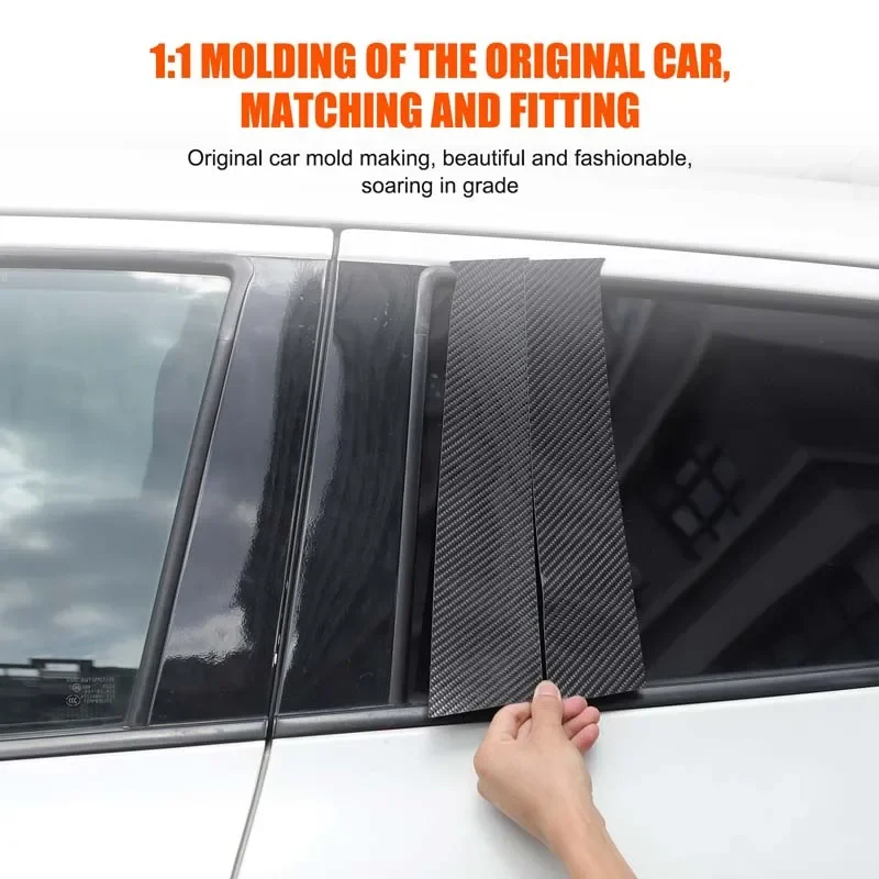 For Nissan juke/Infiniti ESQ middle column trim panel Automobile B-pillar window decoration sticker Carbon fiber sheet 2011-2019