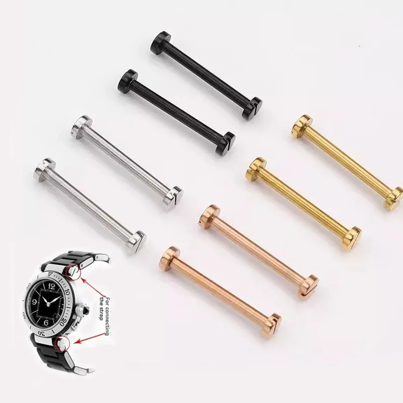 

19.6mm 21.6mm Screw Rod For Cartier Pasha SEATIMER Watch Steel Strap Ear Link Shaft Connecting Rod Watch Accessories