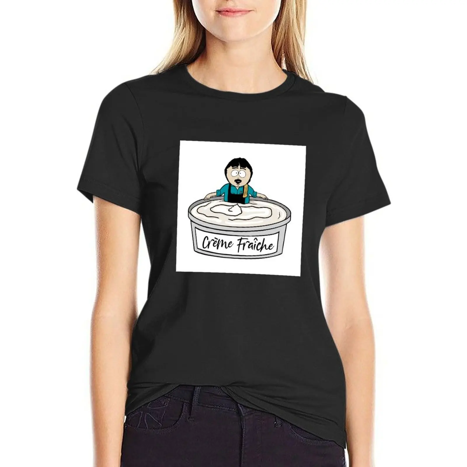

Creme fraiche T-Shirt female Aesthetic clothing t-shirts for Women graphic tees