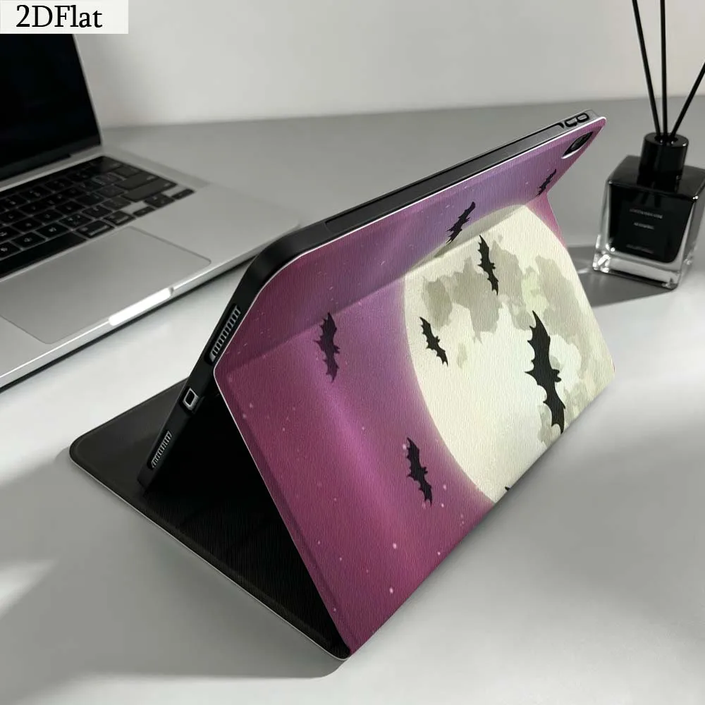 Bat Under the Moon Gift For iPad Pro mini Air A16 A14 6 5 4 6th 7 7th 11th 9Gen 13 M5 11 A17 Pro M4 Inch Tablet Case