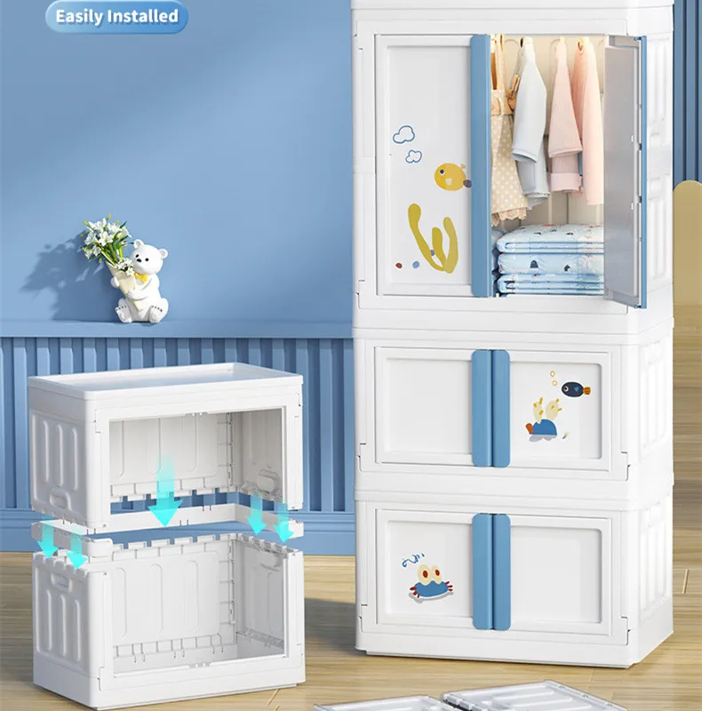 Caja de almacenamiento plegable Simple y moderna para niños, armario para el hogar, ropa, pantalones, ropa interior, casillero, artículos diversos, 72 L, 150l