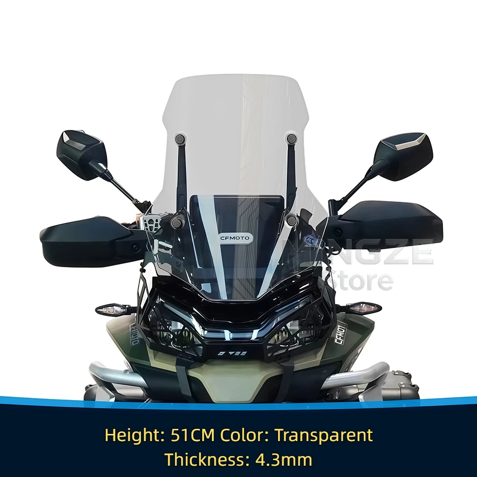 Voor CFMOTO 800 MT 51 CM-66 CM Motorfiets Hoge Kwaliteit Scherm Voorruit Windgeleiders Voorruit Transparant/Grijs CF800MT MT800