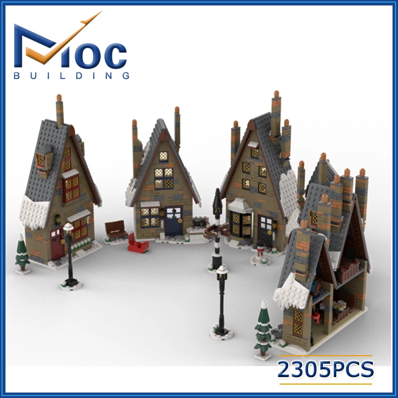 2305Pcs Classic Movie Scene MOC Hogsmeade House Set Building Block Castle Model DIY Assembly Brick Toy For Children MOC-134660