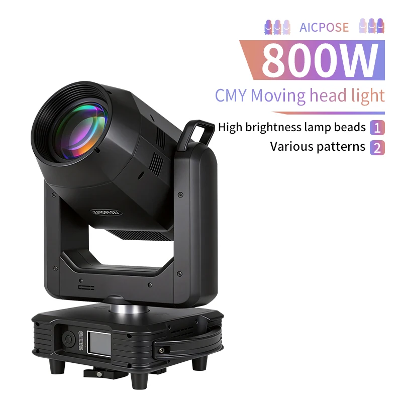 DMX512 800W LED CMY CTO Profile Spot Beam Wash Zoom Moving Head Lighting Effect  Rotating Prism Dj Disco