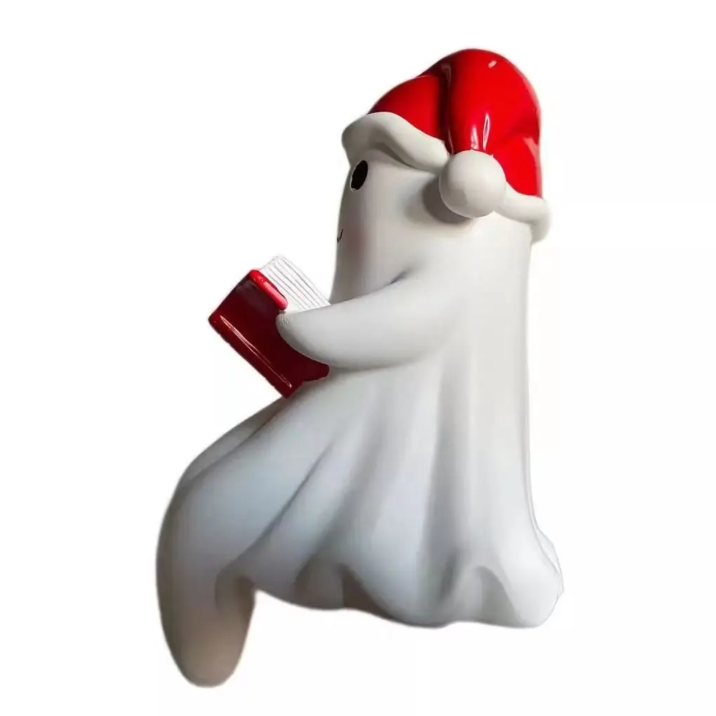 New Cute Ghost Reading Book Lamp Cute Ghost Reading Light LED Halloween Craft Ornament Gift