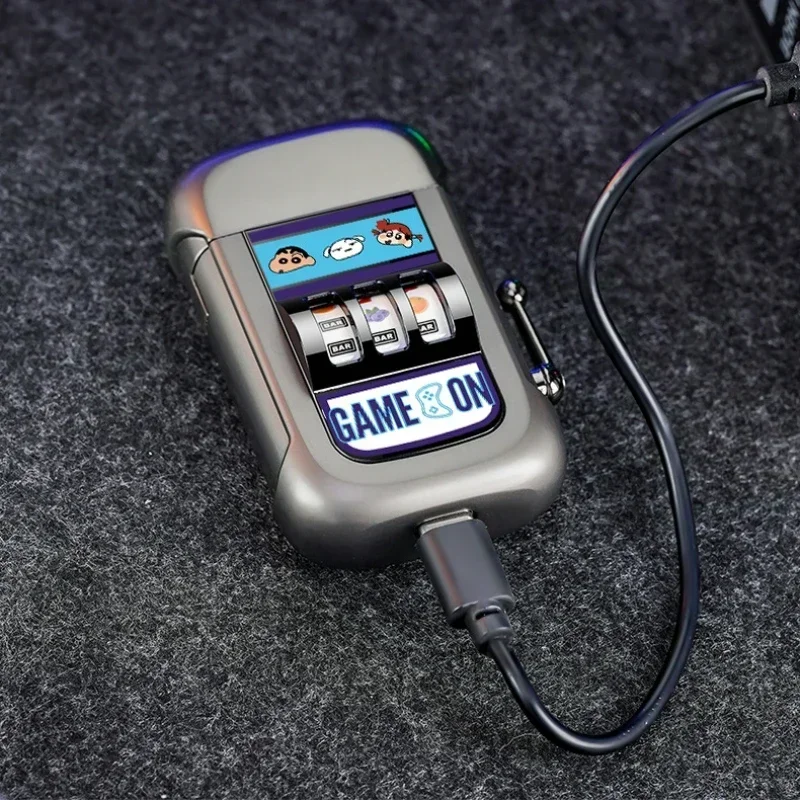 

Плазменная зажигалка с двойной дугой и фруктовым узором, перезаряжаемая сигарета USB-C и креативный подарок для взрослых, проникающая бутановая газовая зажигалка