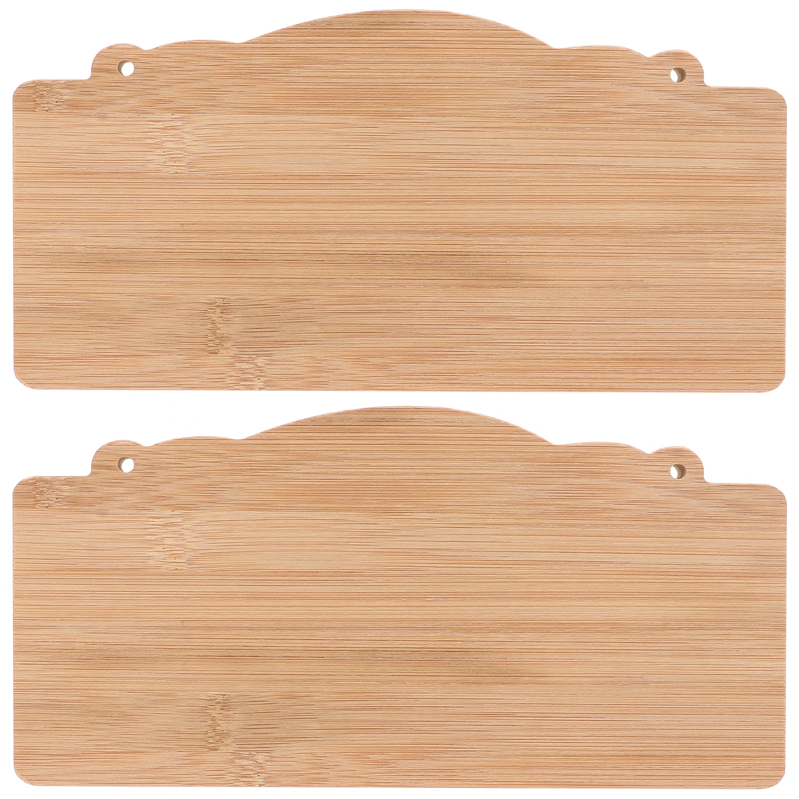 

2pcs Blank Business Board DIY Craft Wood Sign Unfinished Hanging Plaque Bamboo Decoration for Home Garden Room