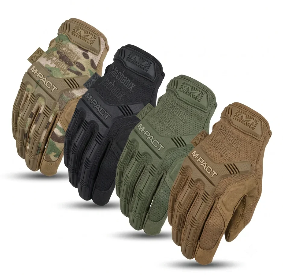 Mechanix Super Technician Tactical Gloves M-Pact, Wear-Resistant Full-Finger Shock-Absorbing Riding Gloves