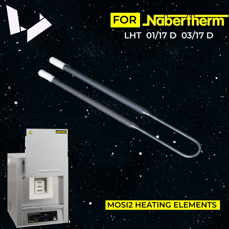 Mosi2 elemen pemanas pengganti untuk Nabertherm LHT 01/16 LHT 01/17 LHT 01/17 D tanur Sintering suhu tinggi